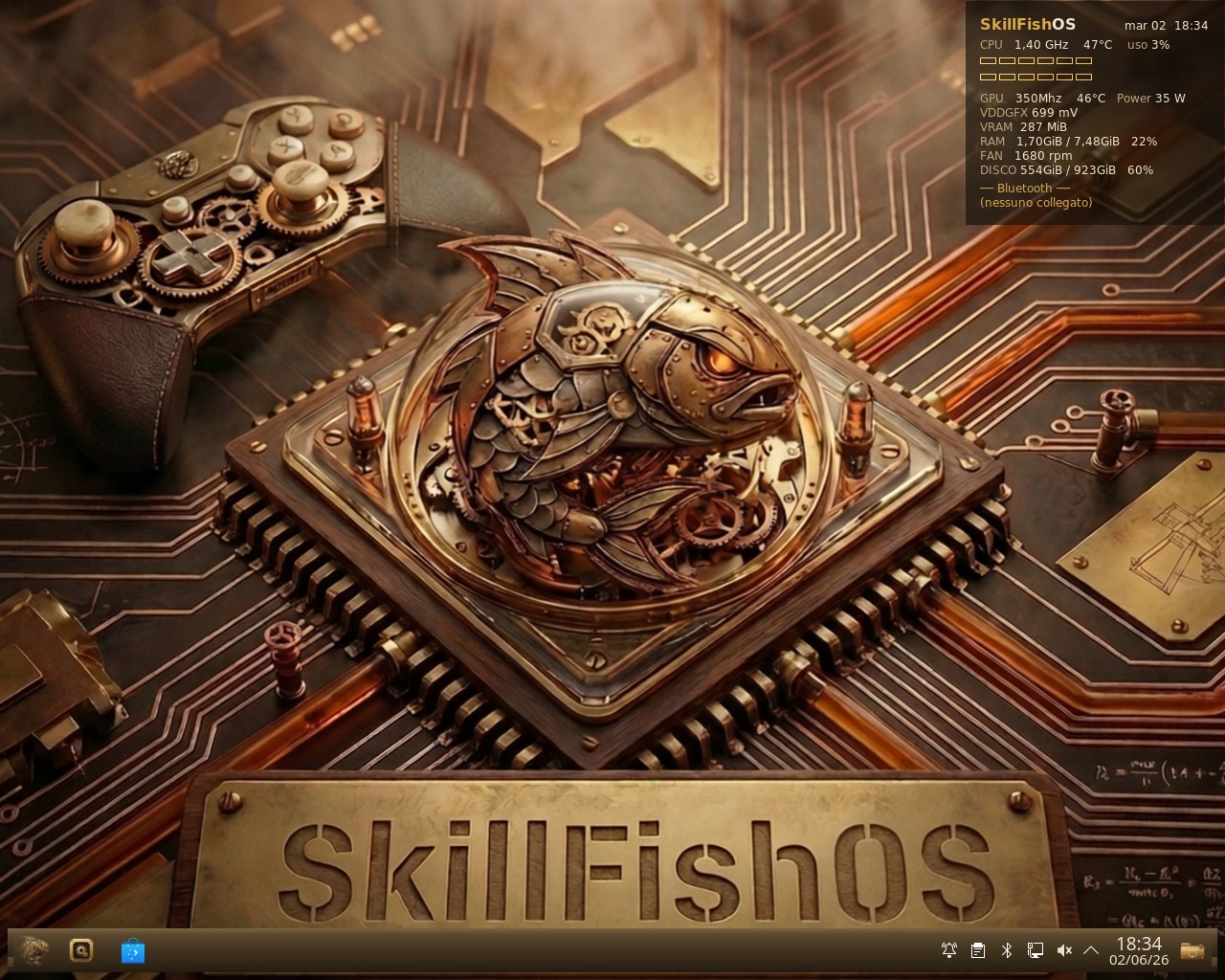 Il desktop steampunk
